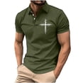 thumbnail image 1 of Mens Casual Manga Corta Botón Abajo Camisas Impresión Turndown Cuello Camiseta Casual Moda Superior para Uso Diario Al Aire Libre, 1 of 5