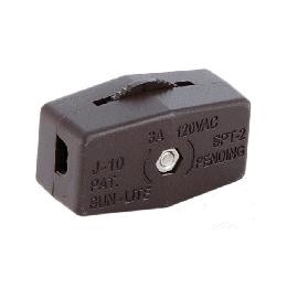 B&P Lamp® Brown Inline Rotary Cord Switch For 18/2 Spt1 Lamp Cord
