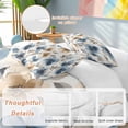 thumbnail image 3 of Blue Brown Spring Floral Bedding 3 Piece Duvet Cover Set Twin Size, Summer Botanical Elegant Soft Microfiber Comforter Cover with Zipper Closure & Pillowcases, Wrinkle & FadeResistant Quilt Cover, 3 of 9