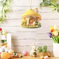 thumbnail image 4 of Easter Acrylic Flat Car Pendant, 3.14" Cute Bunny Decoration for Rearview Mirror & Backpack, 4 of 5