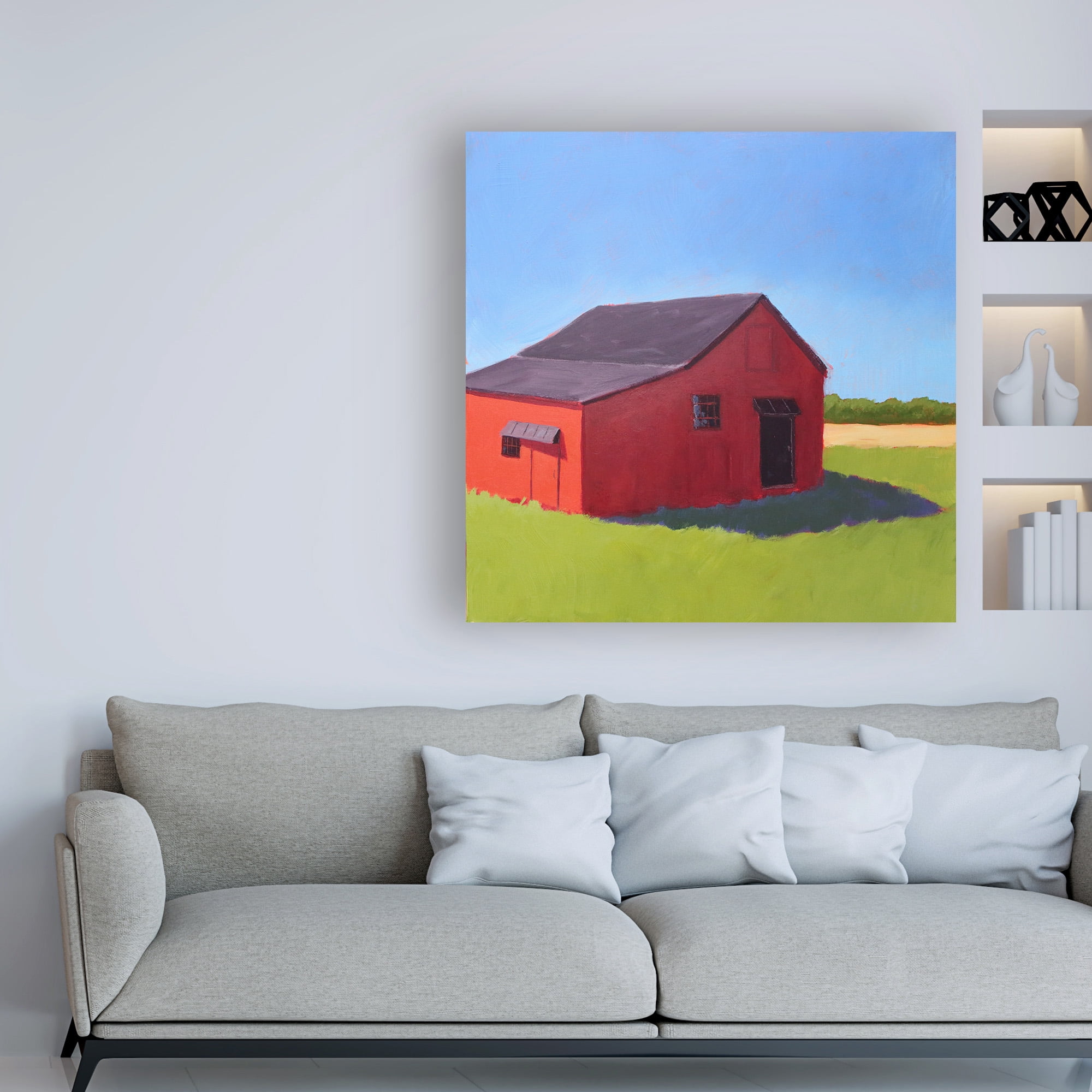 Trademark Fine Art 'Primary Barns V' Canvas Art by Carol Young