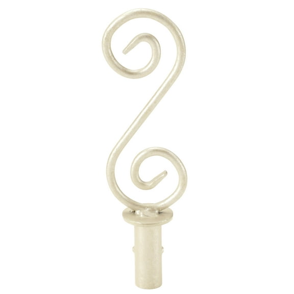 Boutique Ivory S-Shape Round Fitting Finial