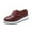 Burgundy, variant on 2024 Women's Platform Leather Shoes Wingtips Square Toe Lace Up Thick Sole British Style Hollowed Out Shoes Gray