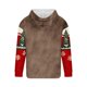 thumbnail image 3 of Sudadera con capucha para hombre, informal, con cordón, estampado navideño, deportiva, blusa de poliéster, 3 of 4