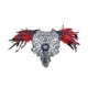 thumbnail image 3 of Chal de plumas artificiales para mujer, disfraz navideño, capa cómoda y a la moda Rojo, 3 of 9