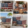 thumbnail image 5 of Coastal American Flag Outdoor Waterproof Pillow Covers, Starfish Shell Vintage Decorative Square Throw Pillowcase Sofa Cushion Sham for Patio/Couch/Chair, 18"x18" 2 Pack, 5 of 8