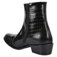 thumbnail image 3 of LIBERTYZENO Mens Chelsea Side Zipper Ankle Boots Genuine Leather Cuban Heel Formal Dress Shoes, 3 of 8