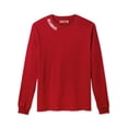 thumbnail image 2 of Daxton Premium Delaware Men Long Sleeves T Shirt Ultra Soft Medium Weight Cotton, Red Tee White Letters 3XL, 2 of 3