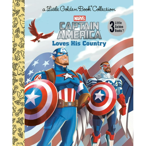 Little Golden Book Captain America Loves His Country (Marvel), (Hardcover)