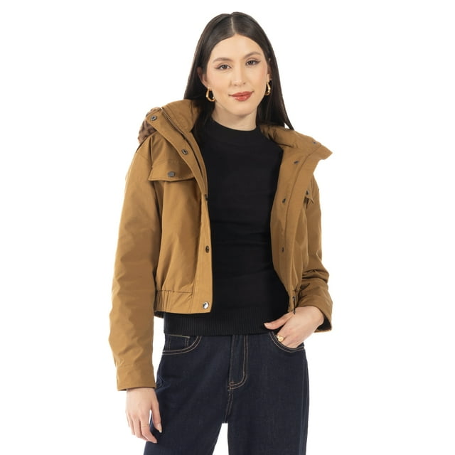 Chamarra Quarry Bomber Cuello Leopardo Para Mujer