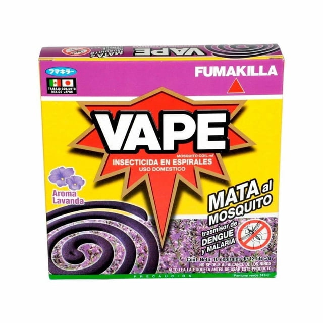 Espiral Insecticida Vape aroma lavanda 10 piezas