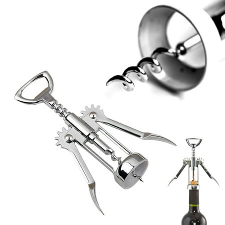 - Stainless Steel Wine Bottle Beer Corkscrew Cap Opener