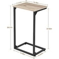 thumbnail image 5 of C Shaped End Tables Set of 2, Couch Side Tables that Slide Under, TV Trays for Living Room, Bedroom, Small Space, Sofa, Grey HET02BGY, 5 of 8
