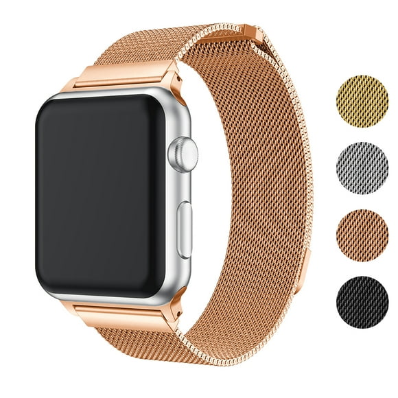 StrapsCo Stainless Steel Milanese Mesh Watch Band Strap for Apple Watch Series 1/2/3