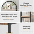 Arched Bookshelf Bookcase with Doors 71 Inches Tall Industrial Book