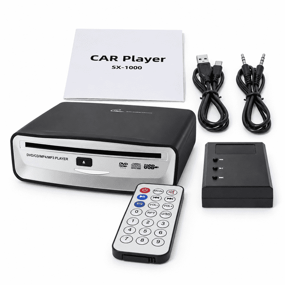 BOPORO Universal External Portable CD Player for Car & Home - USB-Compatible Plug & Play, Works with Car Stereo/Laptop/TV