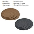 thumbnail image 5 of Uxcell 4" 6" 8" 10" Round Plant Coasters Felt Pad Mat, Brown + Gray 16in1 Set, 5 of 6