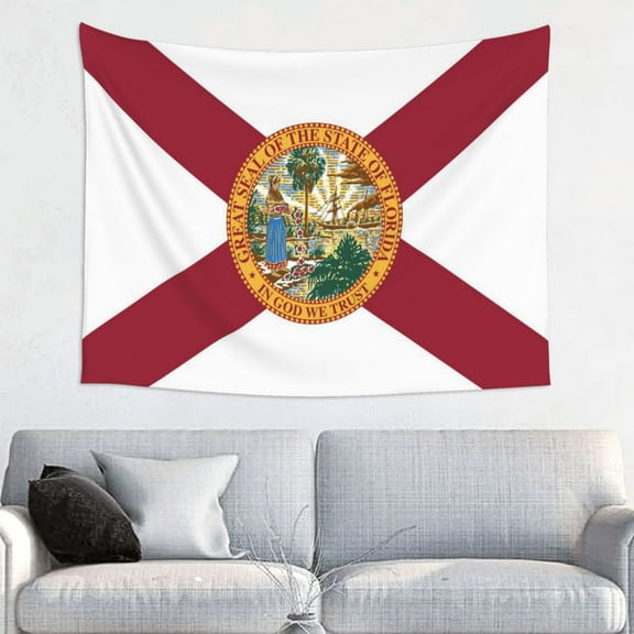 Florida Flagtapestry Aesthetic Tapestry Wall Hanging For Room Bedroom Dorm Room Decor 29x37 Inches