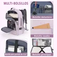 thumbnail image 3 of Mochilas De Viaje Deego 6095 Con Un Neceser Y Bolsillo Mochila Para Laptop De 15.6 Pulgadas Aprobado Por Avión 10kg Antirrobo e Impermeable 36.8 L Violeta, 3 of 8