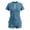Blue, variant on Kilaqueen Girls Rash Guard Swimsuit 2 Piece Short Sleeve Half Zip Bathing Suit Drawstrings Hem UPF 50 Sun Protection Swimwear Set with Boy Shorts