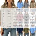 thumbnail image 3 of Neewe Cotton Button Down Shirts for Women 3/4 Sleeve Tops V Neck Collared Blouses Business Casual Outfits, 3 of 8