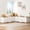 Natural-oak-White, variant on WARAYZ Farmhouse L-Shaped Breakfast Nook Bench, Corner Bench with Flip-Top Hidden Storage, 350 lbs Capacity, Wood & White, for Kitchen Dining Room