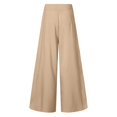 thumbnail image 5 of IDALL Wide Leg Pants Woman Dress Pants Women Womens Wide Leg High Waist Casual Pants Comfy Pockets Relaxed Trousers Lounge Pants Women Women'S Pants Khaki 4XL, 5 of 5