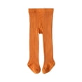 thumbnail image 6 of HAOTAGS Girls Leggings (0-9 Years) Fall/Winter 100% Cotton Knitted Striped Dance Base Pants Orange Size 7, 6 of 6