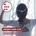 thumbnail image 2 of GOOHOCHY 3 pinzas para el pelo con forma de rosa, elegantes accesorios para el cabello para mujeres y adolescentes., 2 of 8