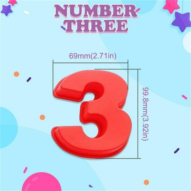 Agiferg Birthday Number Silicone Cake Mould Pizza Pan Baking Cake Bread Kitchen DIY Mould