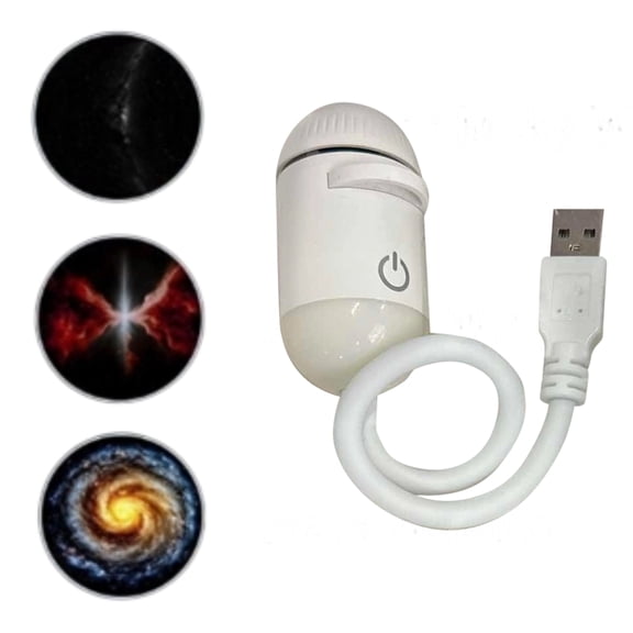 2-in-1 Galaxy Projector Night Light, 360° Adjustable Brightness Control Eye‑Caring LED Night Light for Kids Adults Bedroom Home Ceiling Car Decor Gift(3pcs Projection Films)