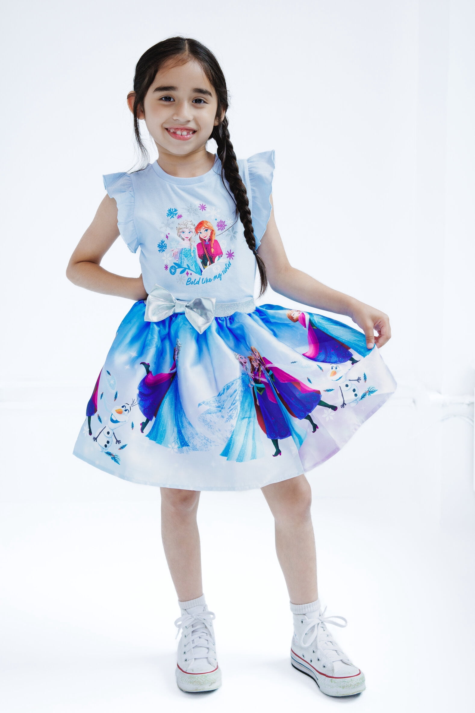 Disney Frozen Elsa Princess Anna Tank Top and Satin Skirt Toddler to Big Kid