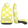 thumbnail image 4 of ZICANCN Car Seat Covers Front Seats Only, Gingham Yellow Background Automotive Seat Covers Protectors for Cars Trucks Suv 2 Pack, 4 of 8