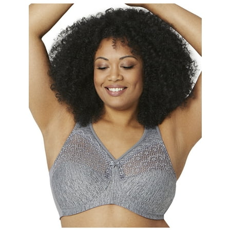 

Glamorise Full Figure Plus Size MagicLift Moisture Control Bra Wirefree #1064