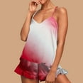 thumbnail image 2 of XuJwPNcy Pajama Sets for Women 2 Piece Silk Sleepwear Satin Sleeveless Cami Pj Shorts Set Soft Nightwear, 2 of 7