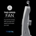 thumbnail image 4 of Treva 10 inch Rechargeable Portable Fan Smart Power Air Circulator. Plug-In AC Adapter and Battery Powered, USB Charging Port, For Camping Travel and Indoors Use, 4 of 9