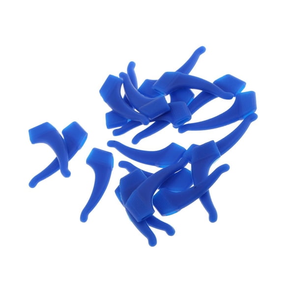 10 Pares de s de Agarre de Oreja de Silicona Deportiva para Gafas, Gafas de terre, Antideslizantes, 8 Colores - Azul Macarena Sostenedor del gancho del agarre del oído