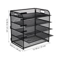 thumbnail image 2 of OUNONA Countertop Letter Tray Desk File Tray Carbon Steel Black 1 Set, 2 of 6