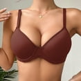 thumbnail image 4 of Txenfivo Push Up Bras for Women Full Coverage Plunge Underwire T-Shirt Bra Padded Push Up Bra for Everyday Comfort, 32B-40C, 4 of 8