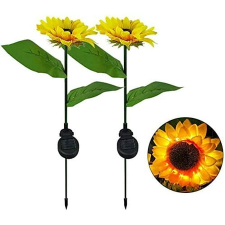 

Toorise 2PCS Outdoor Solar Lights Outdoor Sunflower Lights Waterproof LED Solar Powered Lights
