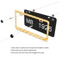 thumbnail image 4 of White Daisy on Yellow License Plate Frames for Women Men Car Plate Holder Cover Metal Tag Aluminum Car Accessories Front Rear Plate Decor, 4 of 6
