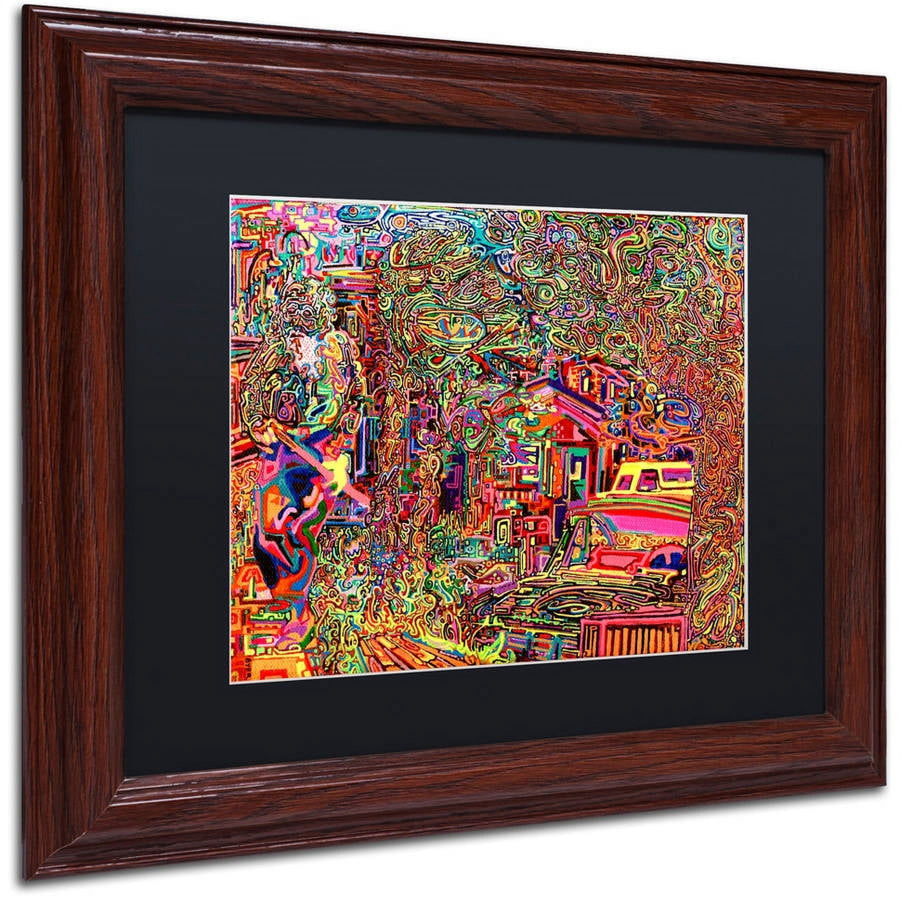 Trademark Fine Art "One Inch Further" Canvas Art by Josh Byer, Black Matte, Wood Frame
