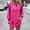 Hot Pink, variant on Baqcunre Women's Sweaters Autumn And Fashion Plaid Large Pocket Quilted Hooded Sweatshirt Casual Long Sleeved Pullover Hoodie Sweater Dress Cropped Sweatshirt Fall Outfits Women Trendy Beige L