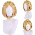 thumbnail image 1 of Peluca de cosplay, estilo anime, rubia, trenzada, 35 cm, para adolescentes y adultos, 1 of 1