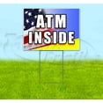 thumbnail image 1 of Atm Inside (18" x 24") Yard Sign, Includes Metal Step Stake, 1 of 6