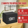 thumbnail image 2 of ZLELOUY 1.3 Cubic feet,Safe Box and Lock Boxes Electronic Digital Security Safe Steel Construction Hidden with Lock,Money Box,Wall or Cabinet Anchoring Design for Home Office Hotel Business Black, 2 of 6
