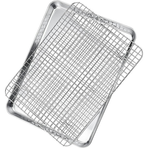 Baking Sheet With Rack Set, 17.5 Inch Half Sheet Pan And Cooling Rack