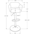 thumbnail image 3 of Home Square 3 Piece Adjustable Swivel Barstool Set in Gray and Polished Chrome, 3 of 5