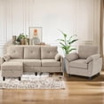 thumbnail image 4 of Pingliang Home Living Room Furniture Set, Sectional Sofa Couch with Storage Ottoman and Accent Chair, Modern 3 Seater L Shaped Couch Sofa and Single Armchair,for Living Room,Apartment,Studio,Office, 4 of 6