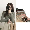 thumbnail image 2 of Ladies Women Knit Neck Long Sleeve Knitted Jumper Sweater Top, 2 of 8